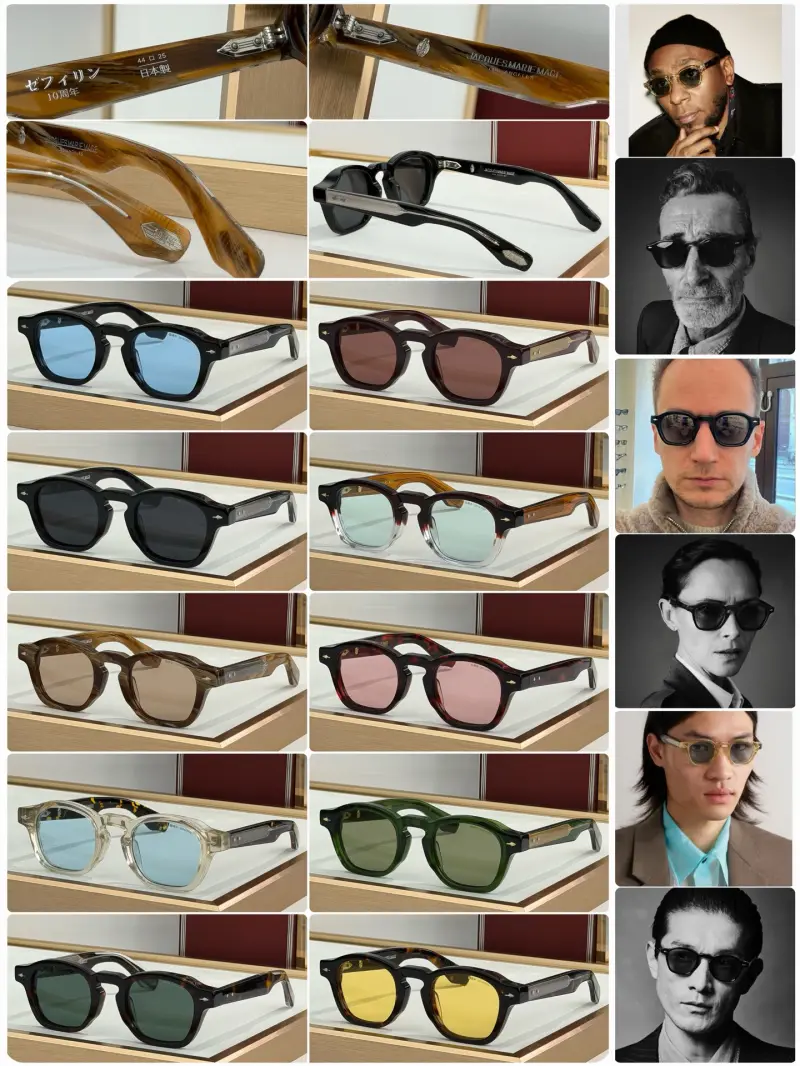 JACQUES MARIE MAGE ZEPHIRIN-10TH round designer sunglasses colorway 01, catalogue view 1