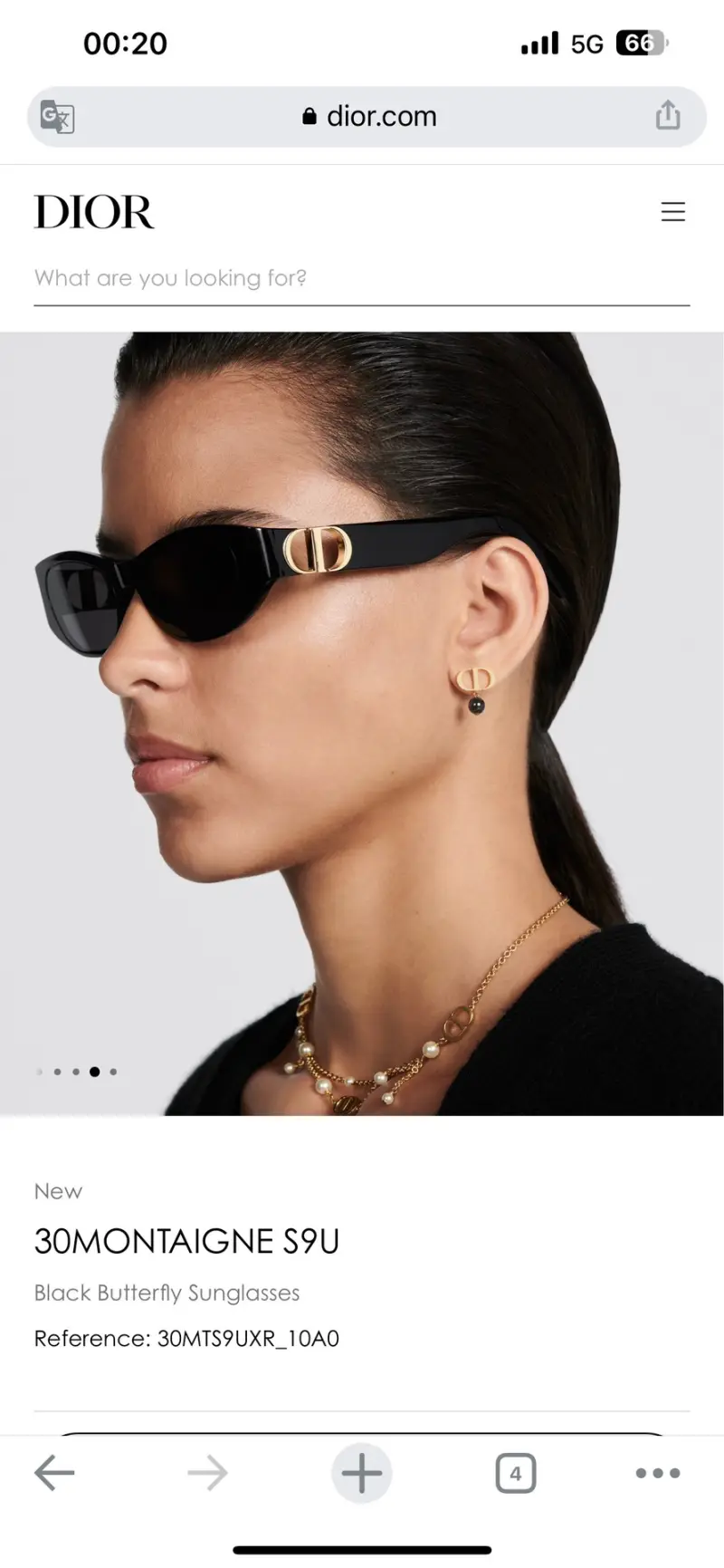 DIOR 30MONTAIGNE S9U cat-eye designer sunglasses colorway 01, catalogue view 1