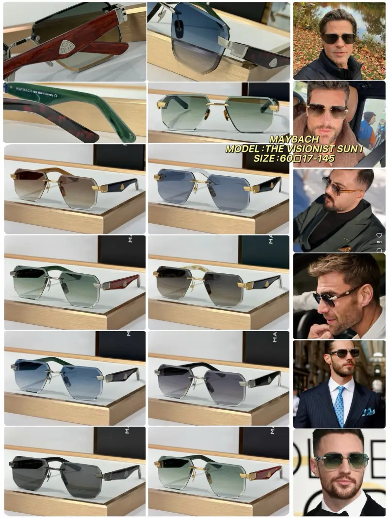 MAYBACH THE VISIONIST SUN 4.0 THICKENED TOP aviator designer sunglasses colorway 01, catalogue view 1