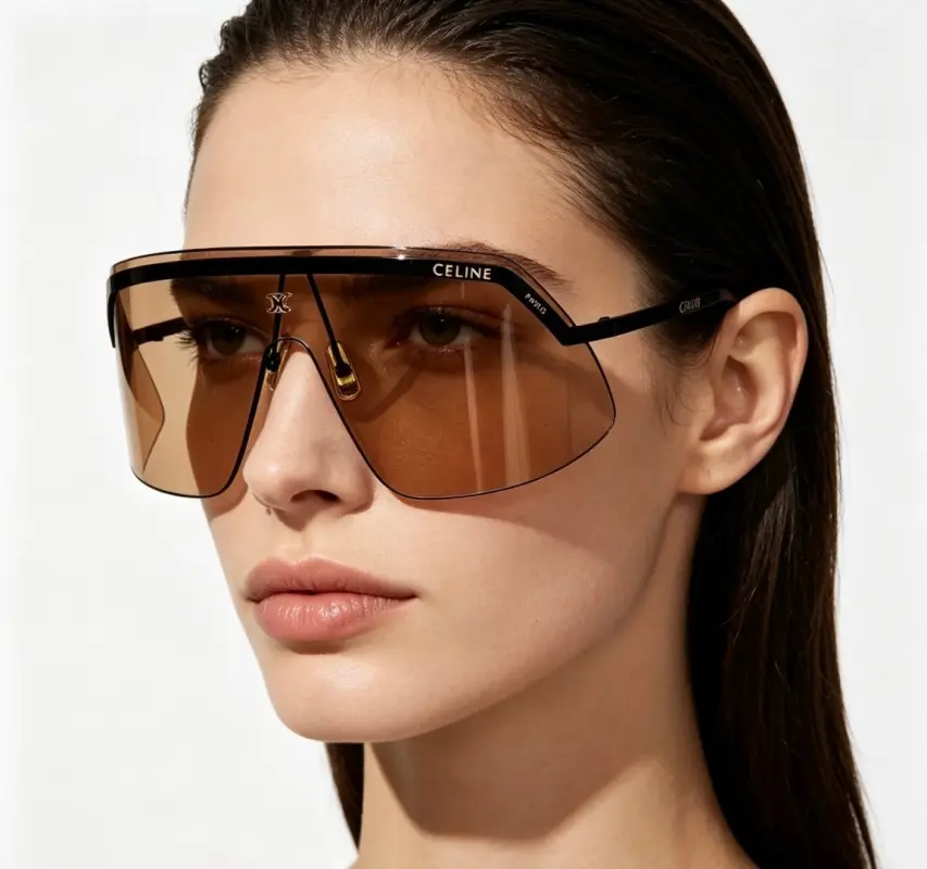 CELINE CL40350U wraparound designer sunglasses colorway 01