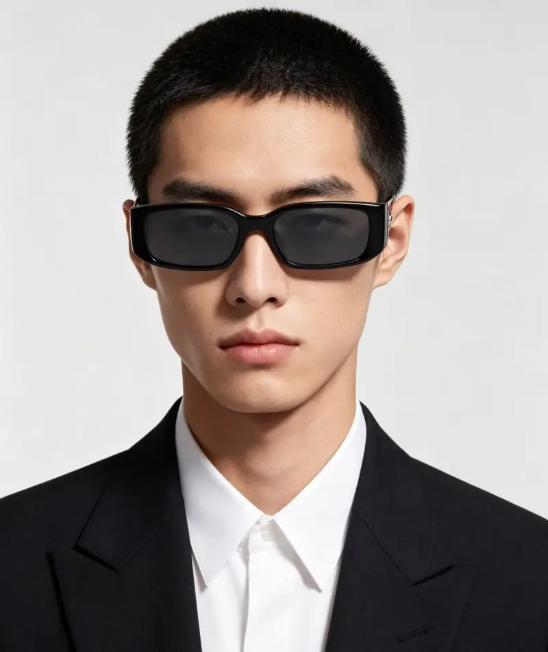 GENTLE MONSTER PRD64S rectangle designer sunglasses colorway 01, catalogue view 1