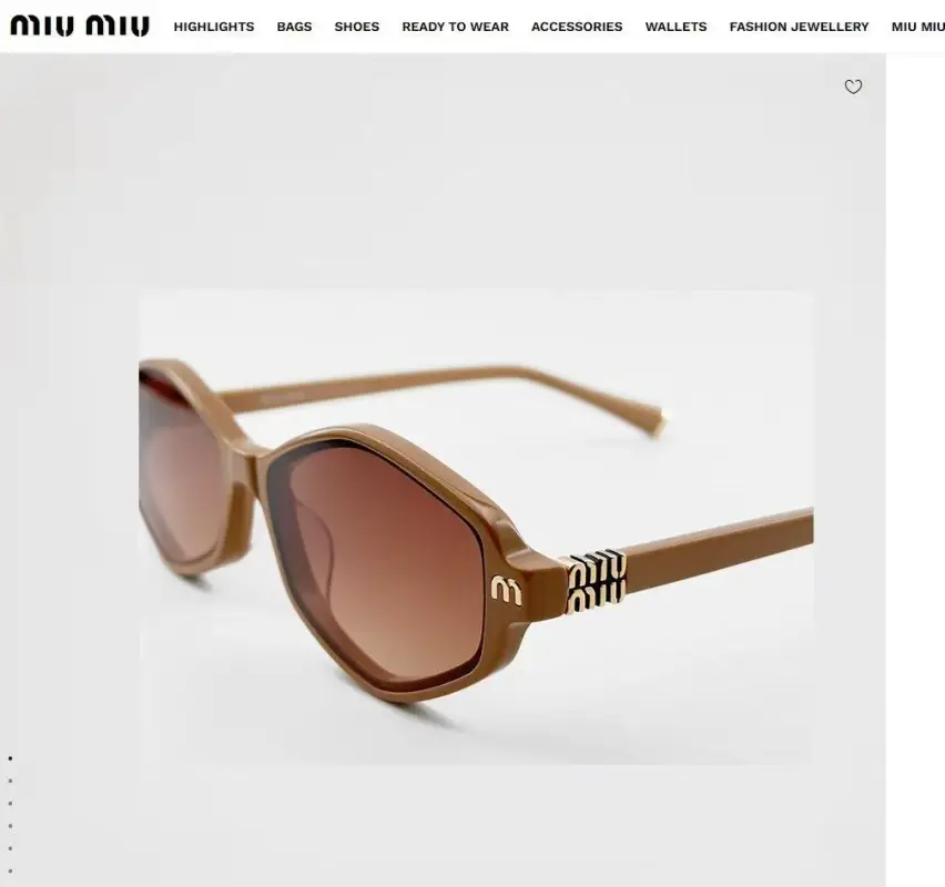 MIU MIU SMU 73KS designer sunglasses colorway 01, catalogue view 1