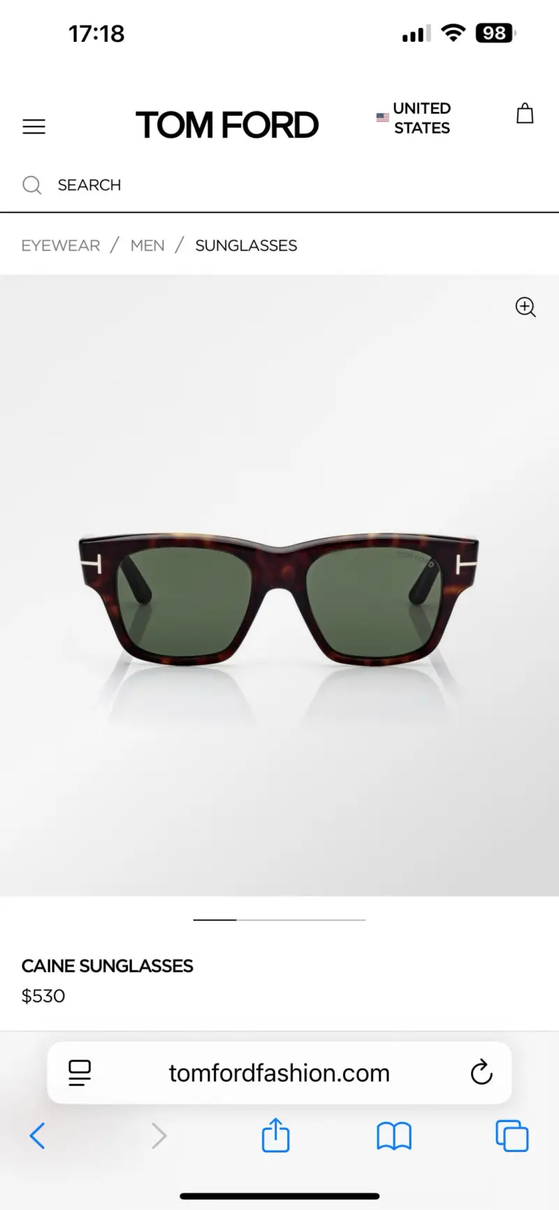 TOM FORD FT1280 designer sunglasses colorway 01, catalogue view 1