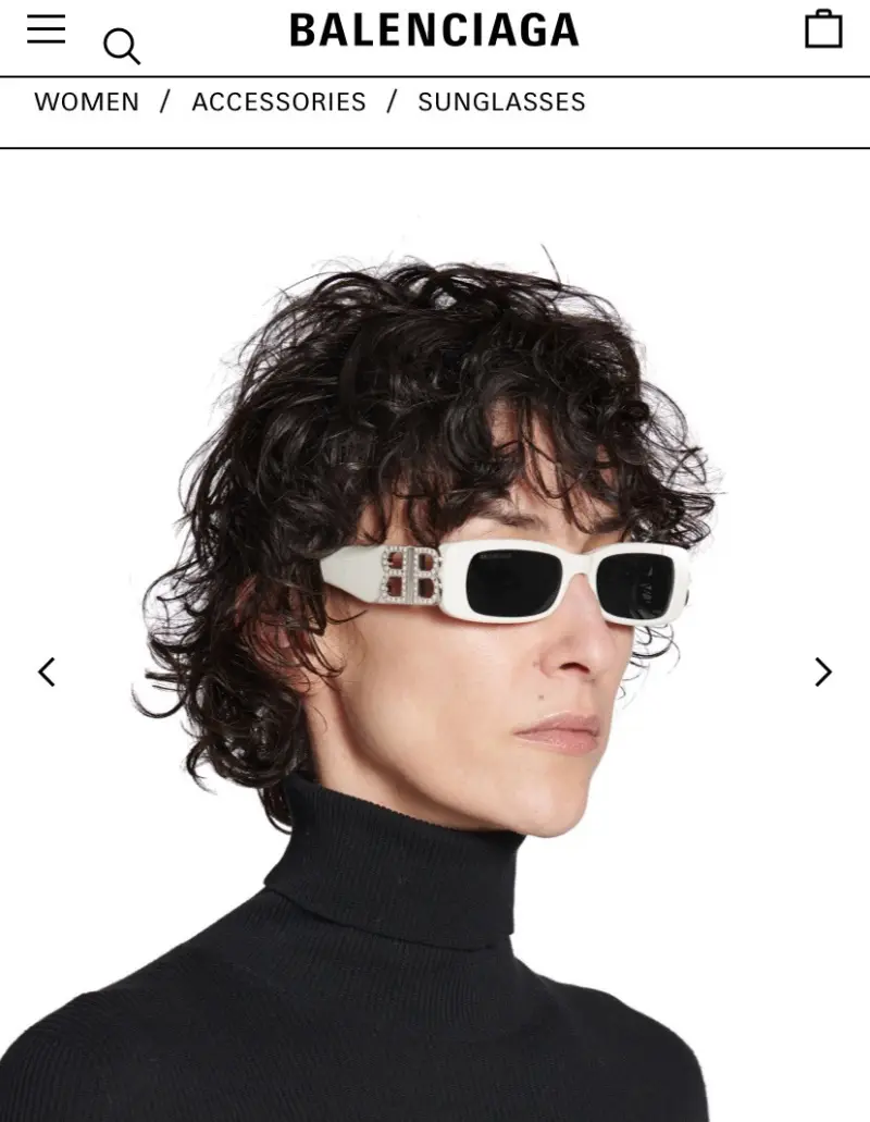 BALENCIAGA BB0096S designer sunglasses colorway 01, catalogue view 1