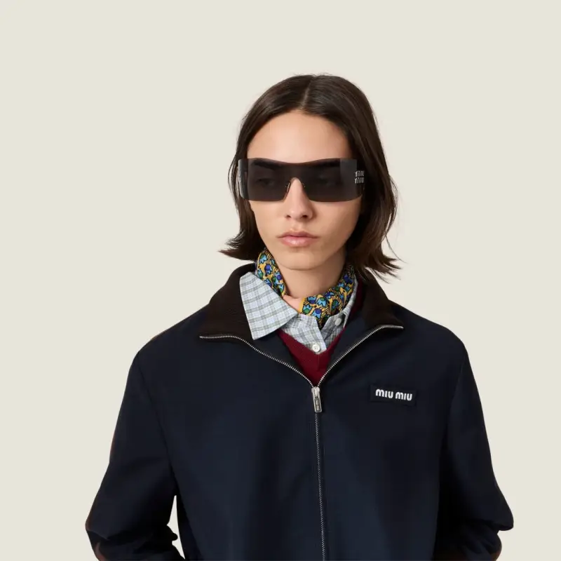 MIU MIU OMU B53S wraparound designer sunglasses colorway 01, catalogue view 1