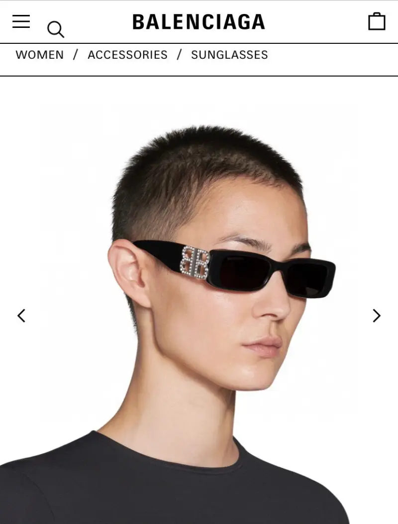 BALENCIAGA BB0096S designer sunglasses colorway 03, catalogue view 1