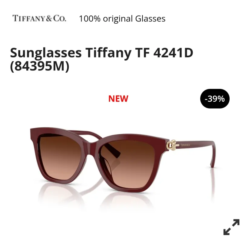 TIFFANY & CO. TF4241D designer sunglasses colorway 01, catalogue view 1