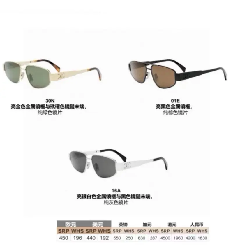 CELINE CL40281U designer sunglasses colorway 01, catalogue view 1
