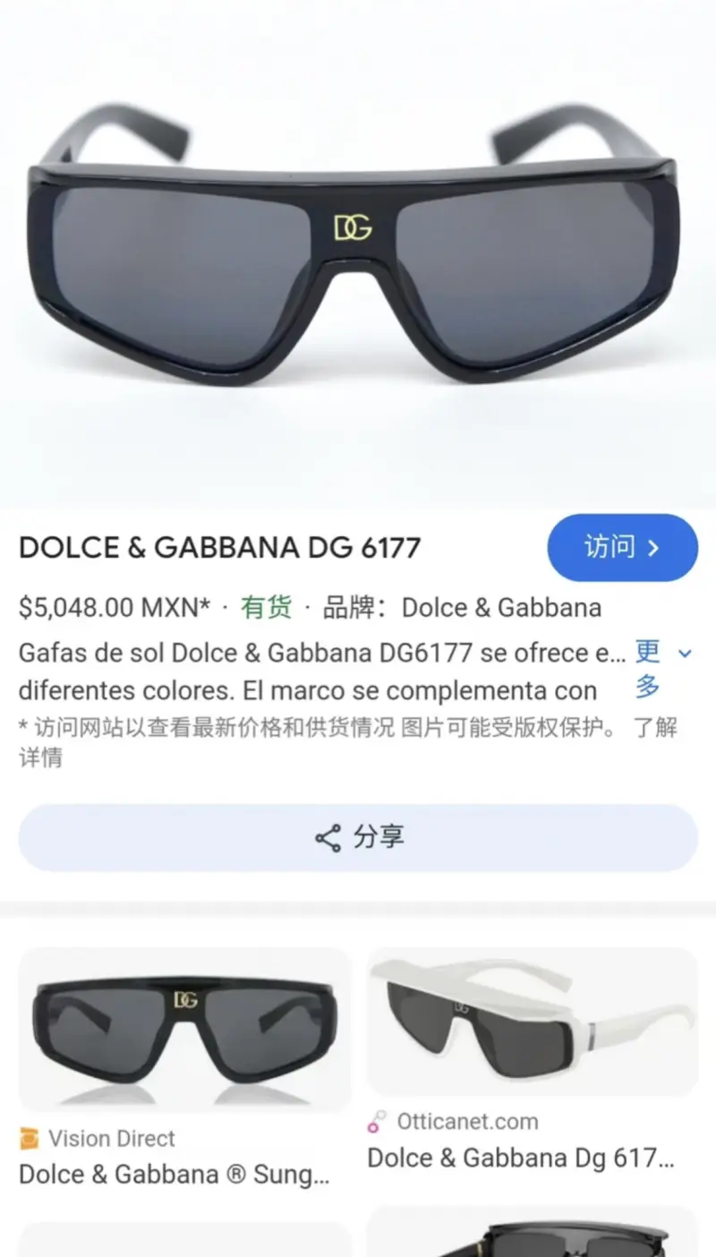 DOLCE & GABBANA TS-S351 designer sunglasses colorway 01, catalogue view 1