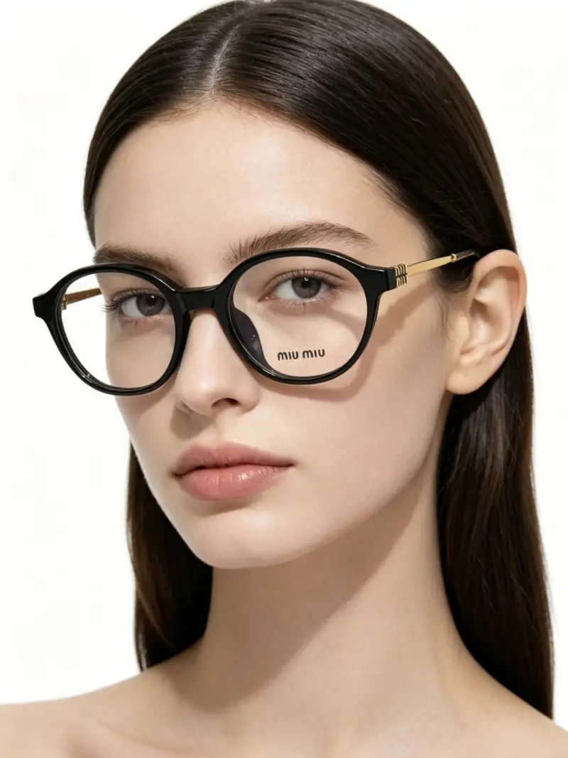 MIU MIU VMU 62WV round designer sunglasses colorway 01, catalogue view 1