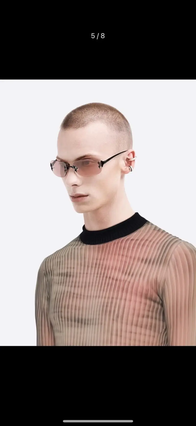GENTLE MONSTER TTL rimless designer sunglasses colorway 02, catalogue view 1