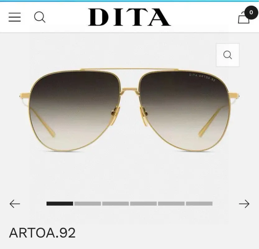 DITA DTS160 designer sunglasses colorway 01, catalogue view 1