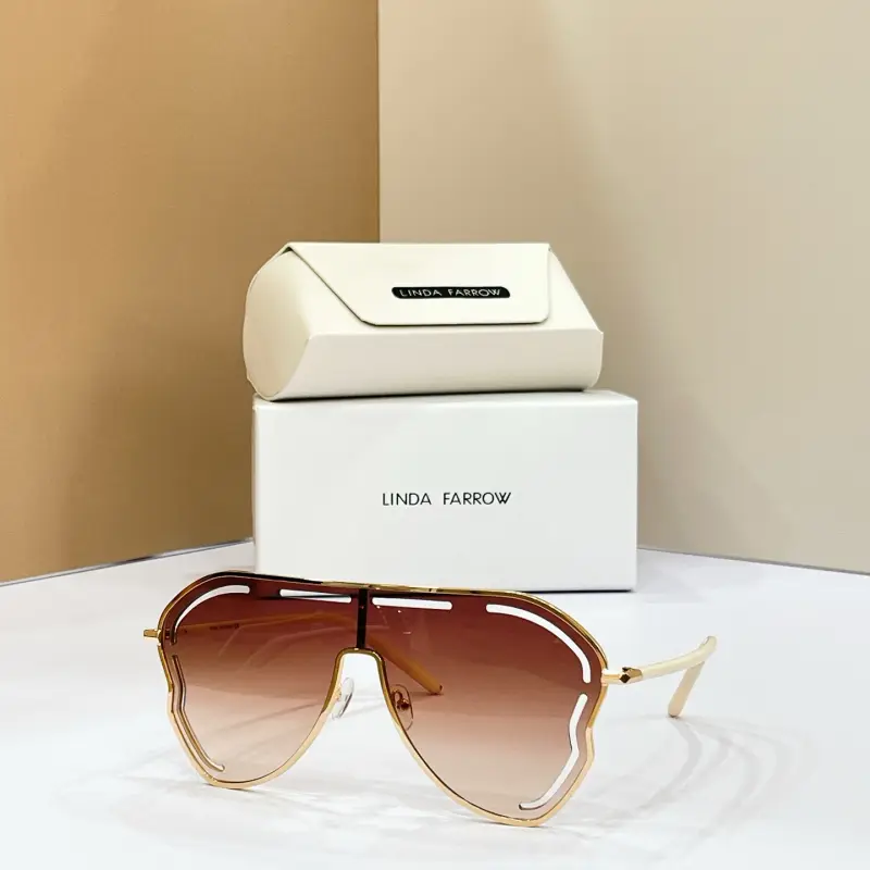 LINDA FARROW GARDEENRIA aviator designer sunglasses colorway 02