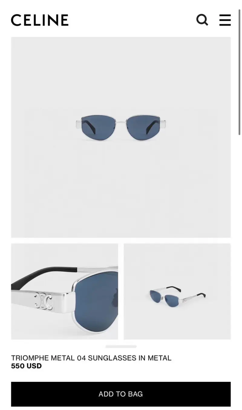 CELINE CL40293U designer sunglasses colorway 01, catalogue view 1