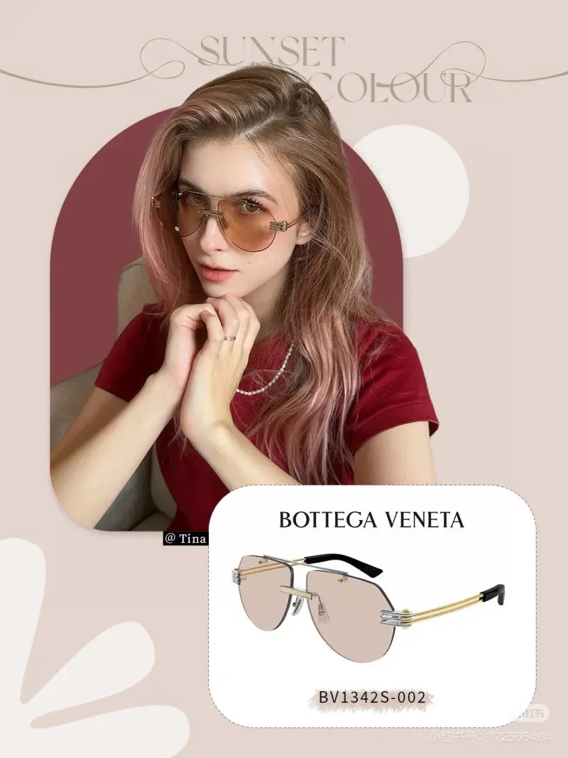 BOTTEGA VENETA BV1342S designer sunglasses colorway 01, catalogue view 1