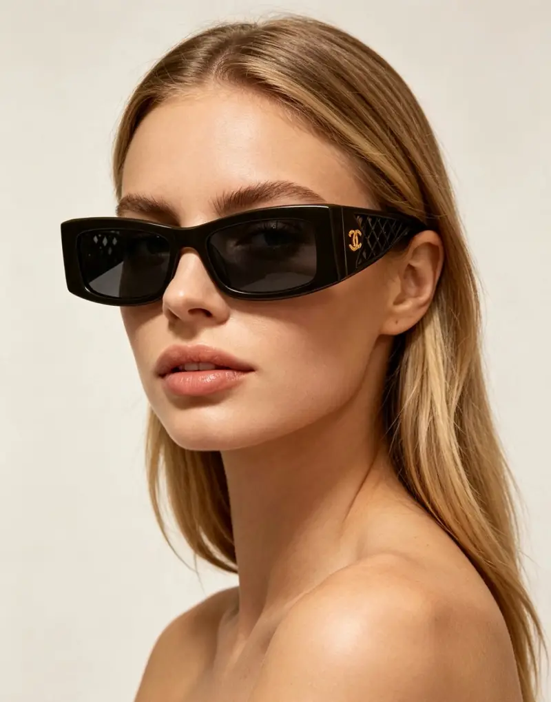 CHANEL CH5566 rectangle designer sunglasses colorway 03, catalogue view 1