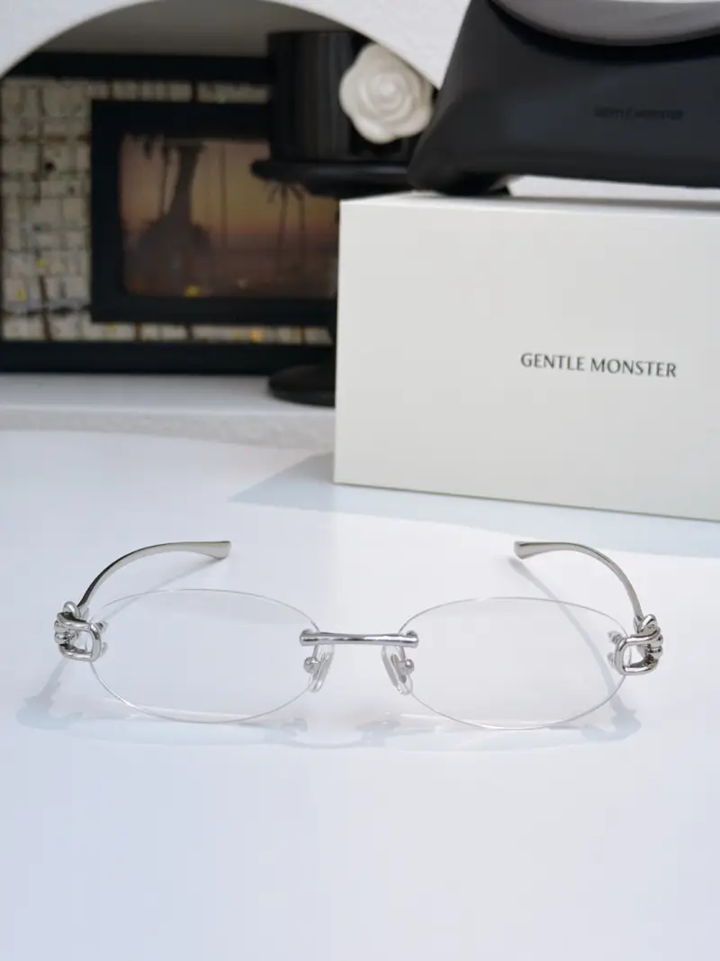 GENTLE MONSTER MUSUBI rimless designer sunglasses colorway 03, catalogue view 1