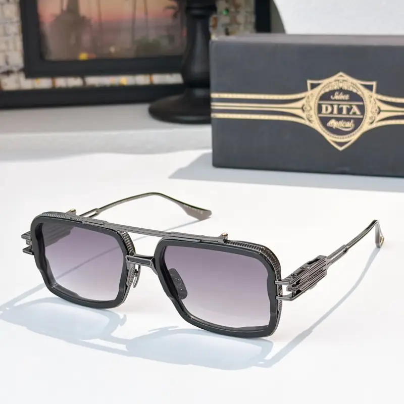 DITA DTS470 rectangle designer sunglasses colorway 01, catalogue view 1