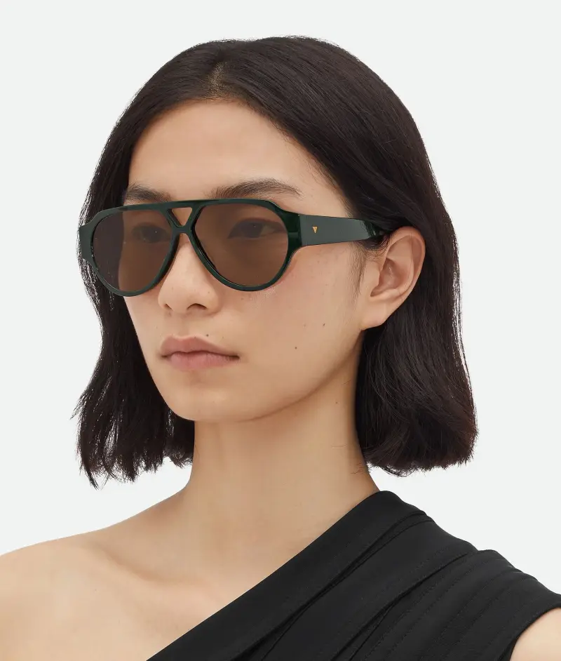 BOTTEGA VENETA BV1318S rectangle designer sunglasses colorway 01, catalogue view 1