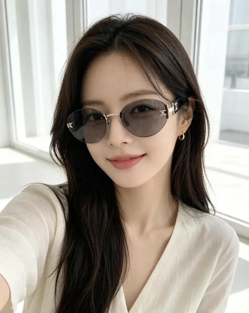 CELINE CL40355U cat-eye designer sunglasses colorway 01, catalogue view 1