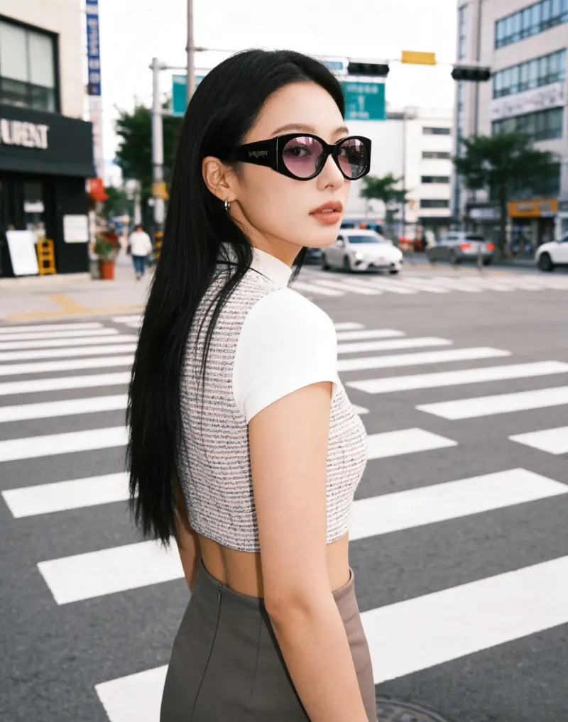 SAINT LAURENT SL831 square designer sunglasses colorway 01, catalogue view 1