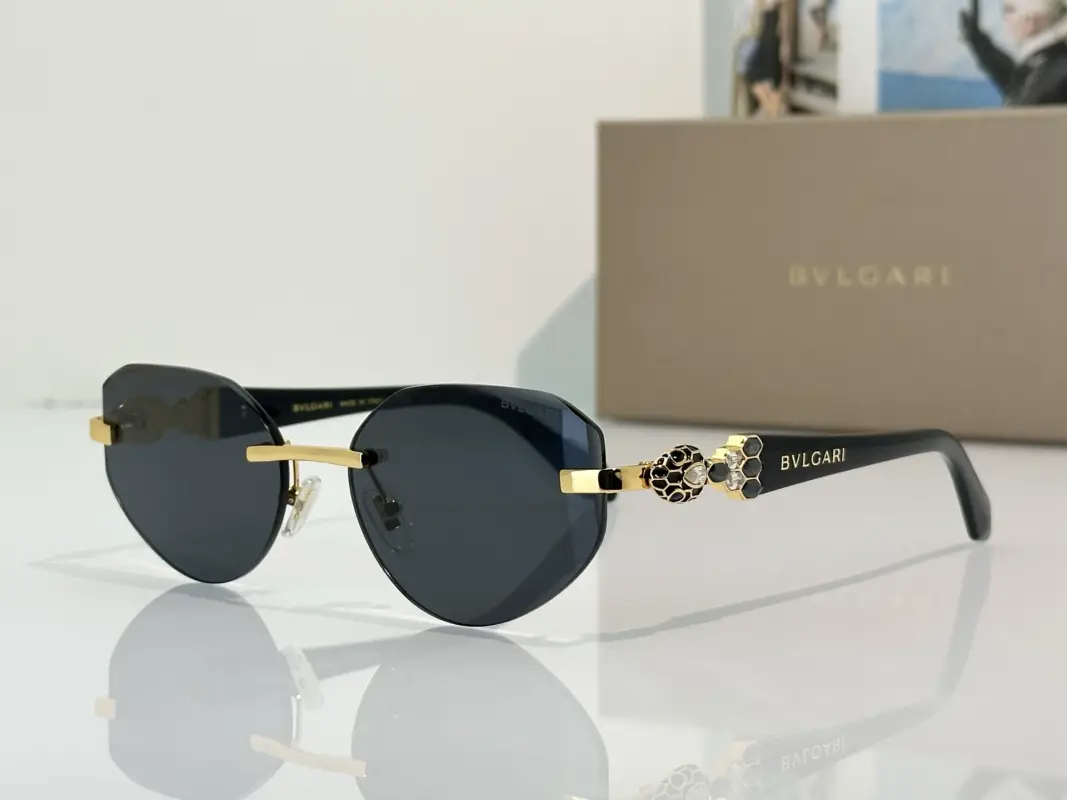 BVLGARI BV 1807LU rimless designer sunglasses colorway 01, catalogue view 1