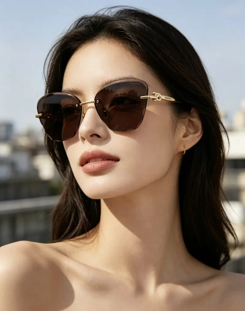 TIFFANY & CO. TF3103SK rimless designer sunglasses colorway 01, catalogue view 1
