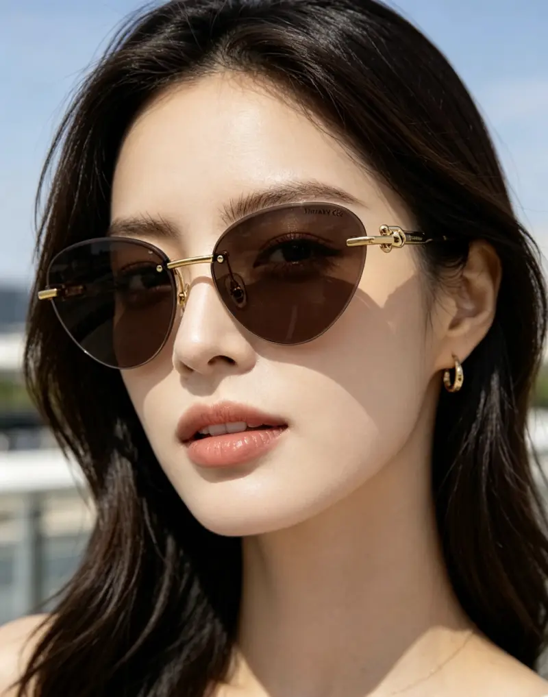 TIFFANY & CO. TF3104K rimless designer sunglasses colorway 01, catalogue view 1