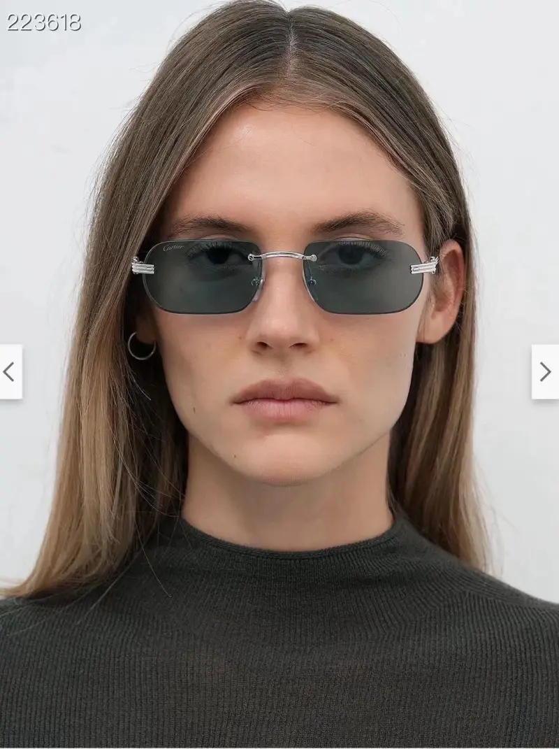 CARTIER CT0577S rimless designer sunglasses colorway 01, catalogue view 1