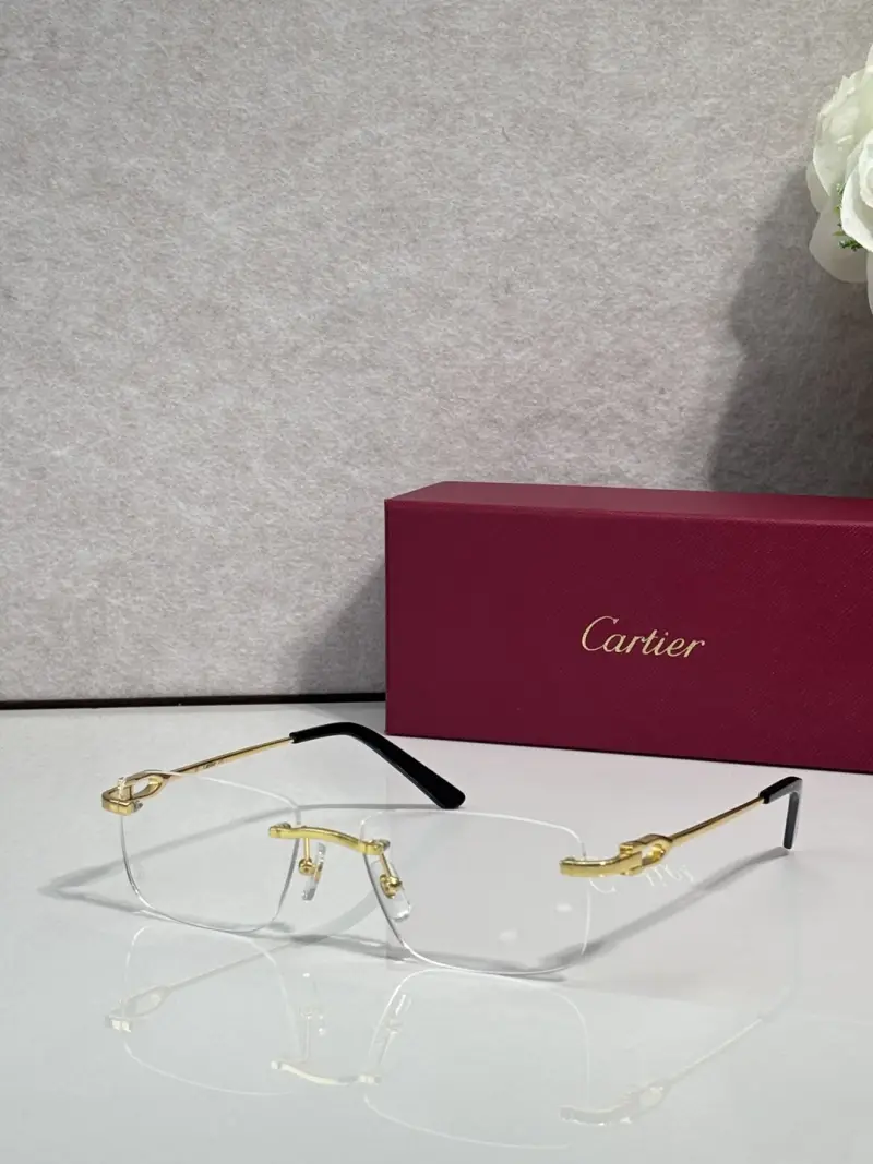 CARTIER CT0521O rimless designer sunglasses colorway 01, catalogue view 1
