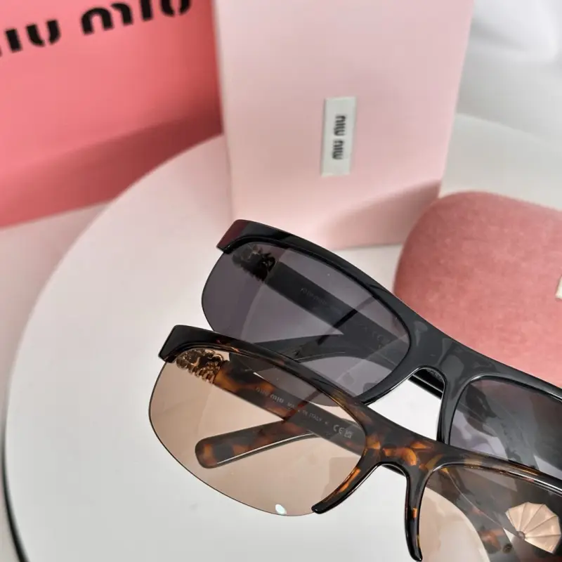 MIU MIU SMUA02S wraparound designer sunglasses colorway 01, catalogue view 1