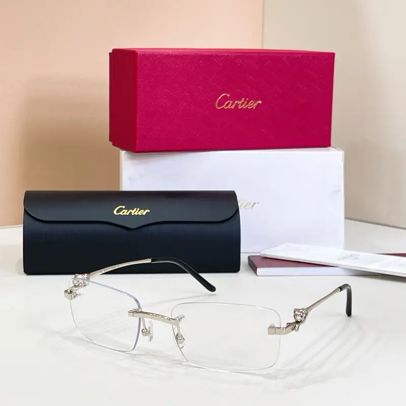CARTIER CT0281O rimless designer sunglasses colorway 01, catalogue view 1