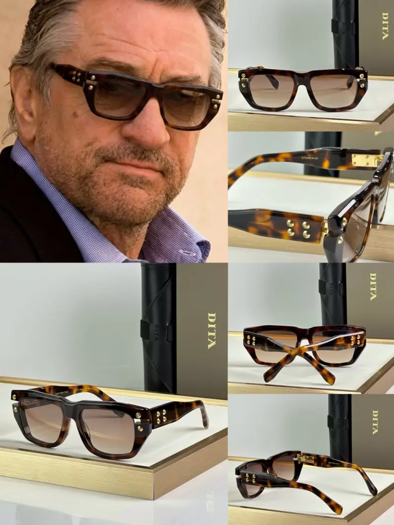 DITA ARCHIVE 15USPQ rectangle designer sunglasses colorway 01, catalogue view 1