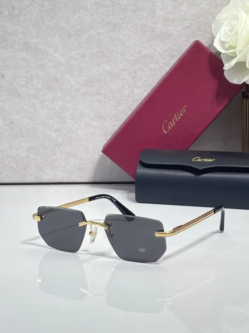 CARTIER CT0653S rimless designer sunglasses colorway 01, catalogue view 1