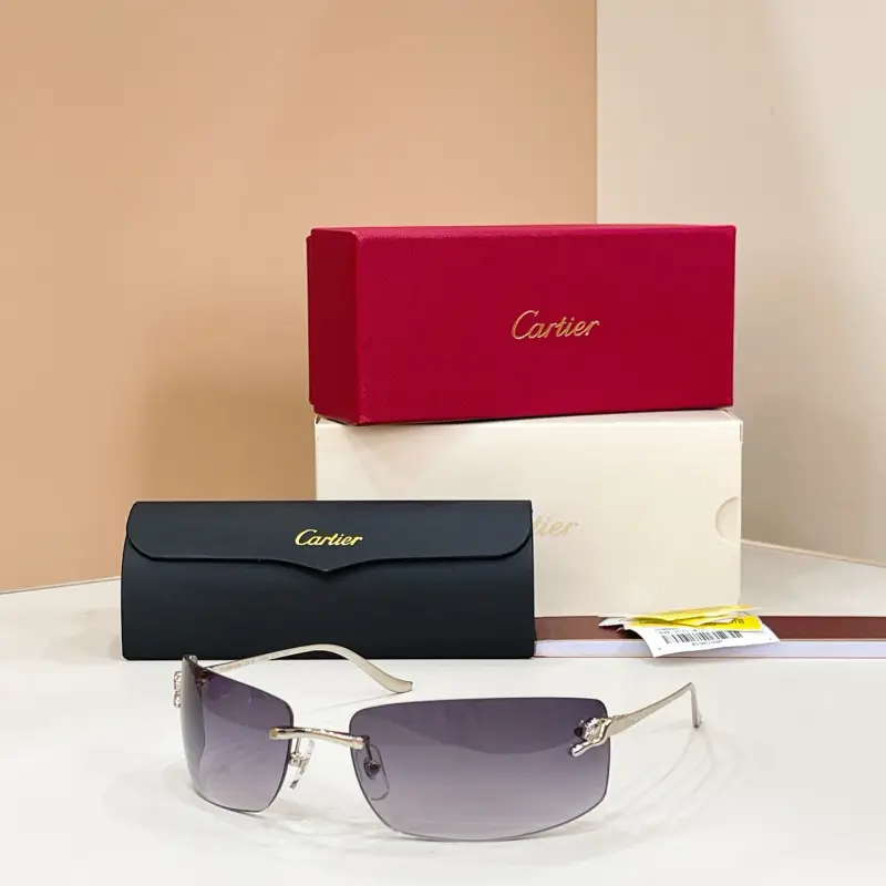 CARTIER CT0503S rimless designer sunglasses colorway 01, catalogue view 1