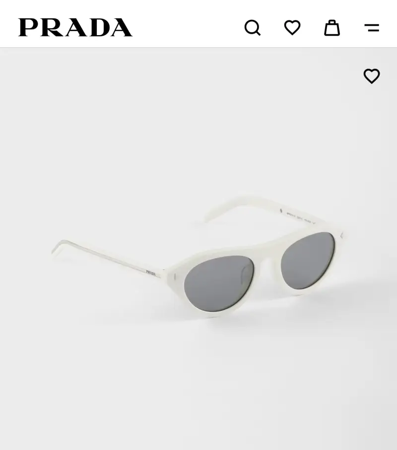 PRADA SPR B15 oval designer sunglasses colorway 01, catalogue view 1