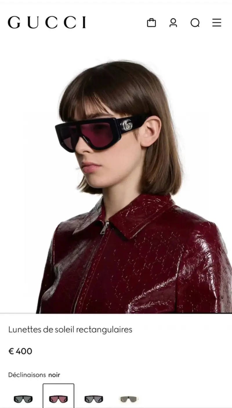 GUCCI GG1950S wraparound designer sunglasses colorway 01, catalogue view 1