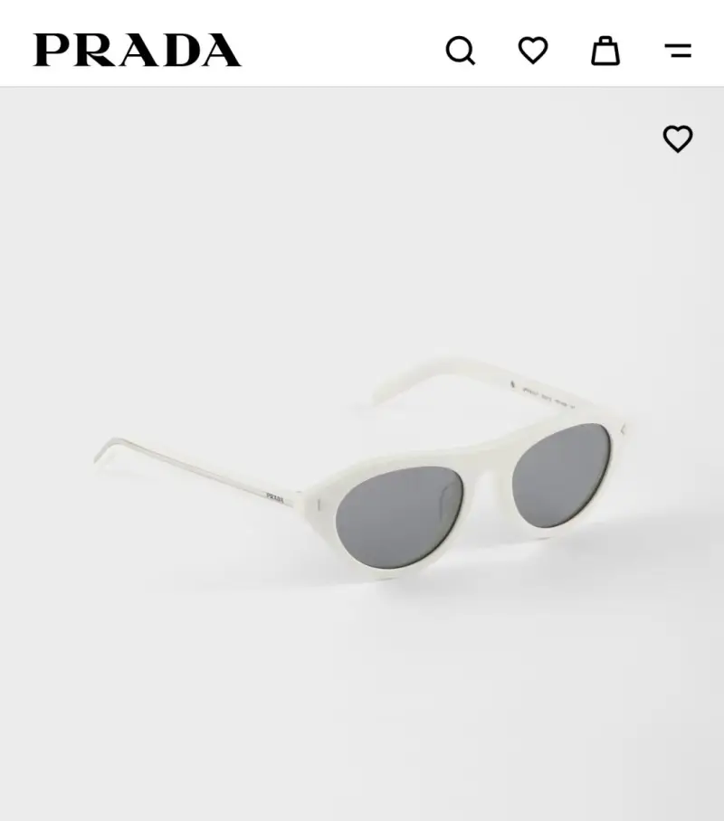 PRADA PRB15S rectangle designer sunglasses colorway 02, catalogue view 1
