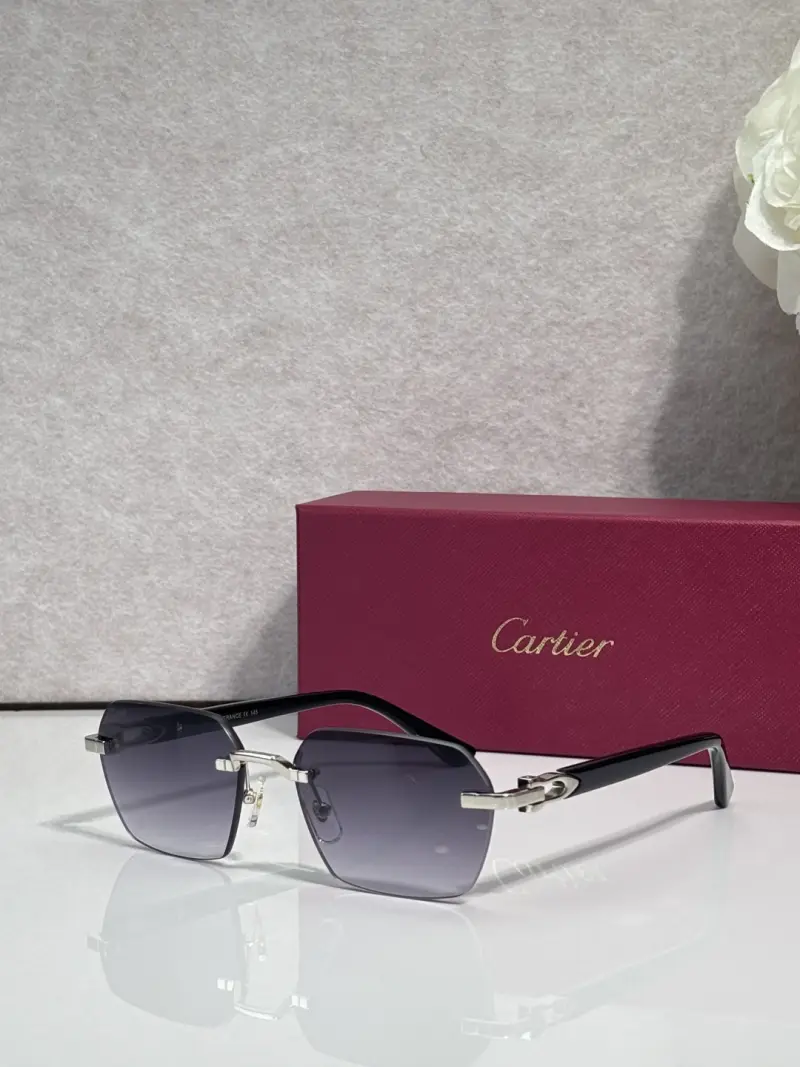 CARTIER CT0623O rimless designer sunglasses colorway 02, catalogue view 1