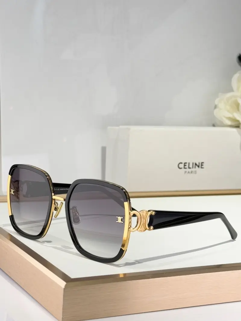 CELINE CL40250U square designer sunglasses colorway 02, catalogue view 1