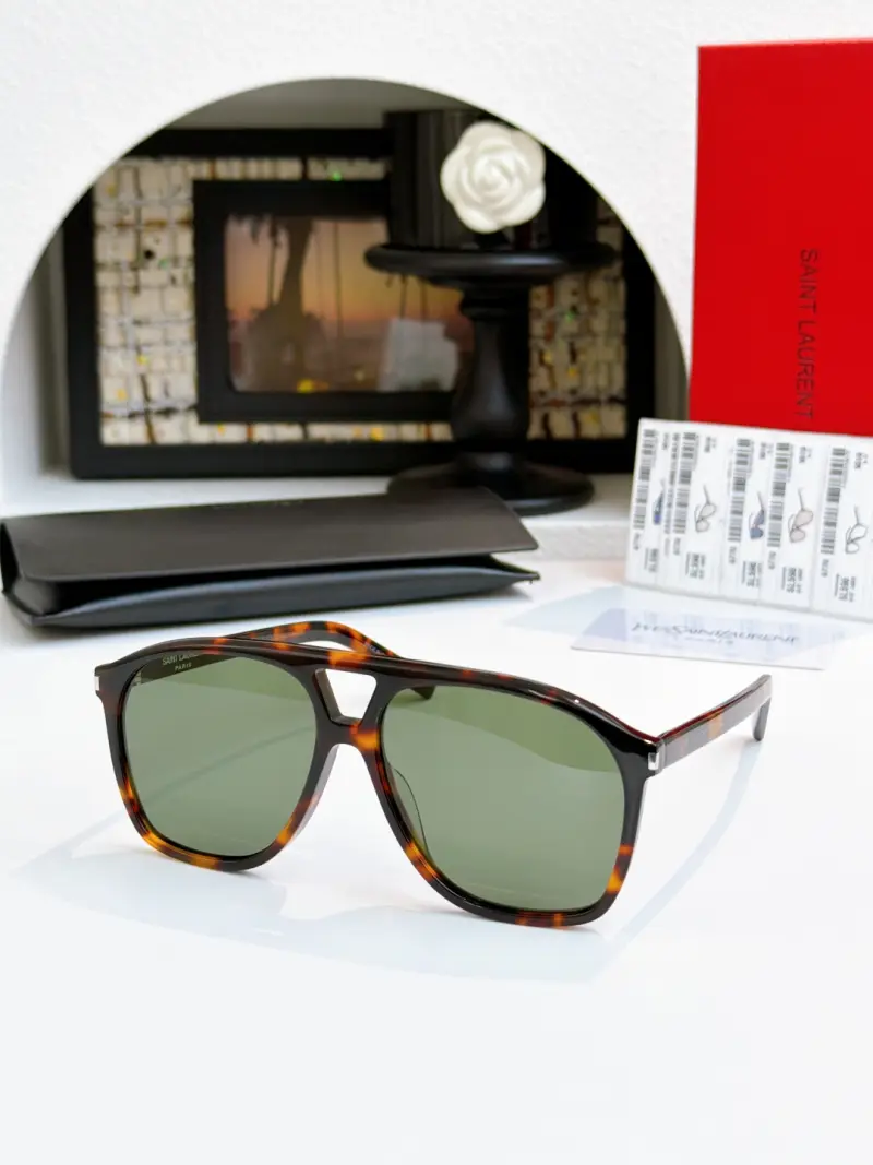 SAINT LAURENT SL596 round designer sunglasses colorway 03, catalogue view 1