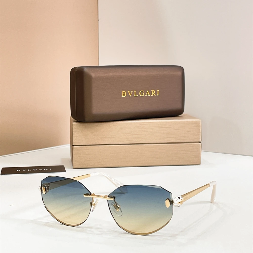 BVLGARI BV40059U gold-tone aviator sunglasses with gradient lenses