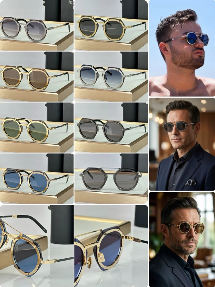 Hublot 006 geometric round metal sunglasses