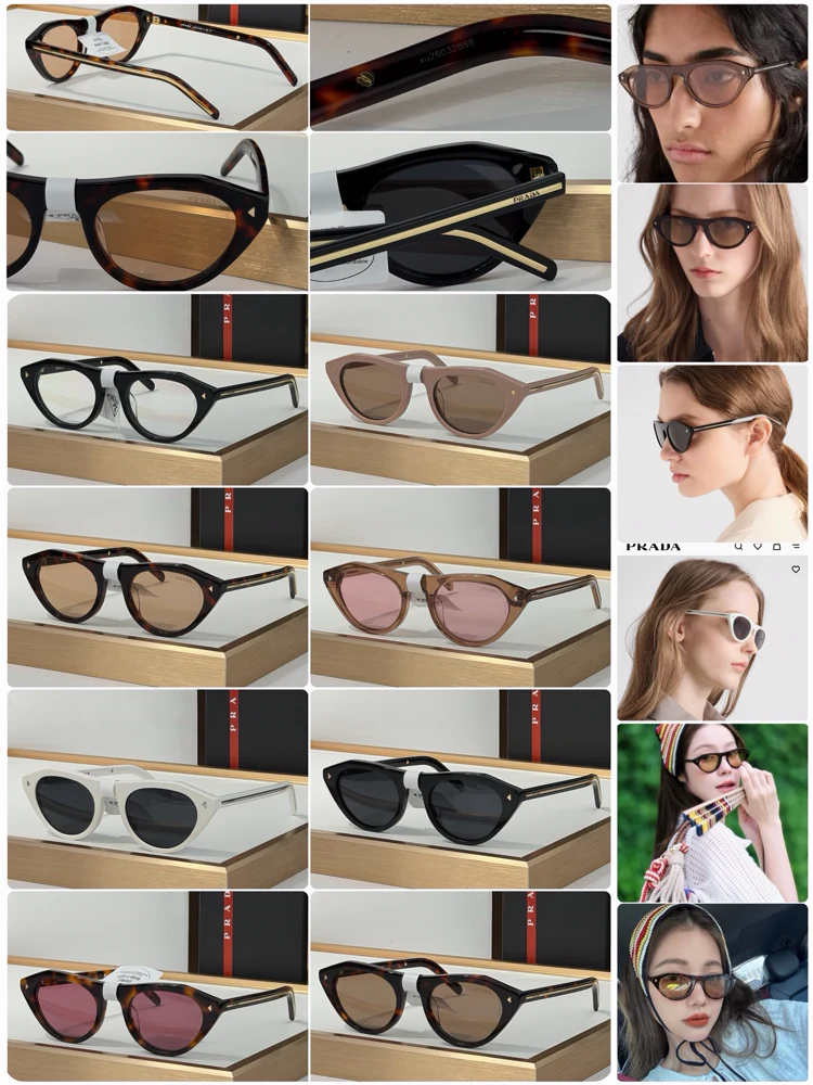 Prada SPR B15 bold acetate cat-eye sunglasses